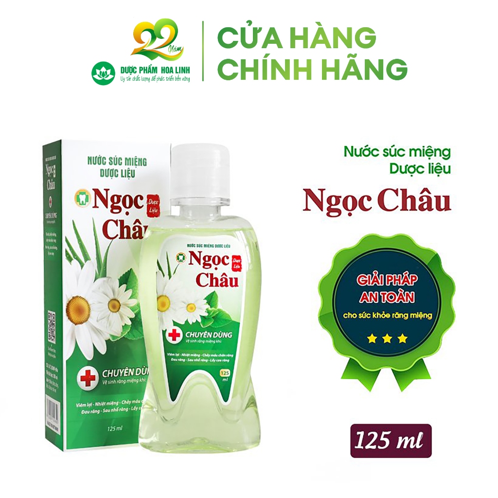 Nước súc miệng Dược liệu Ngọc Châu 125ml
