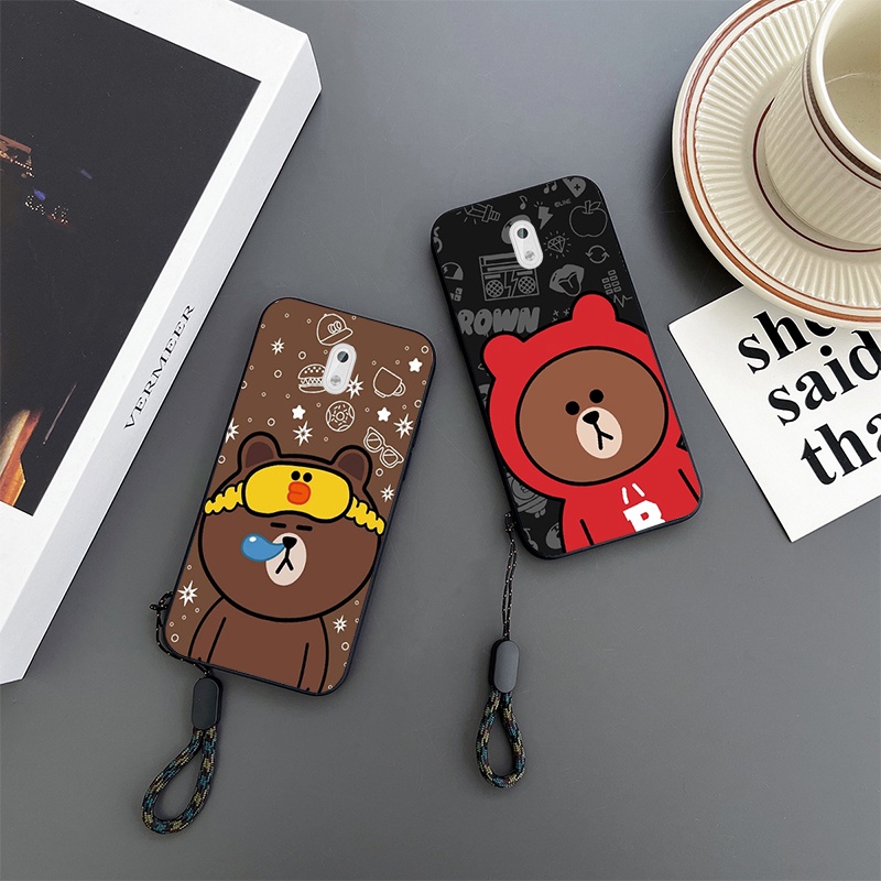 Nokia 3 Casing Brown Bear Cartoon Shockproof Phone Case