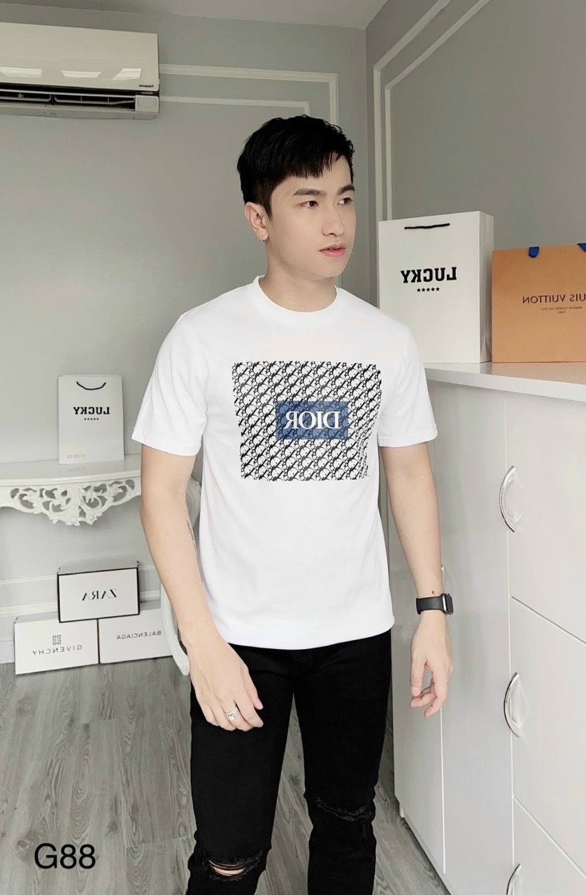 Áo Thun Nam TIENFASHION26 Màu Trắng Phong Cách Hàn Quốc Thời Trang Cao Cấp Ms108