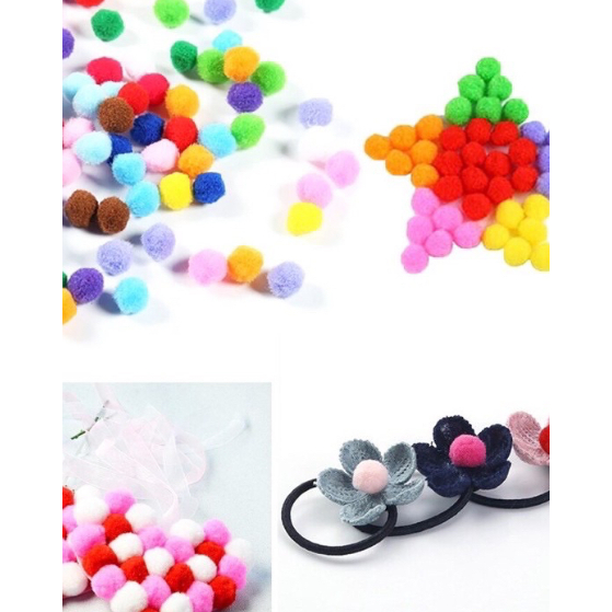 Sét 20 quả bông Pompom làm đồ handmade ngọc thịnh