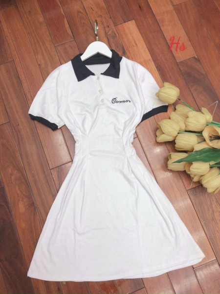 Váy cổ bẻ cài cúc cosmo