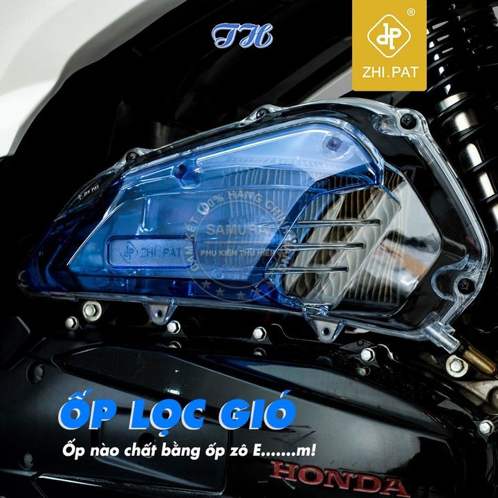 Ốp lọc gió cho xe sh việt 125i/150i 2013-2019 trong suốt chính hãng zhipat