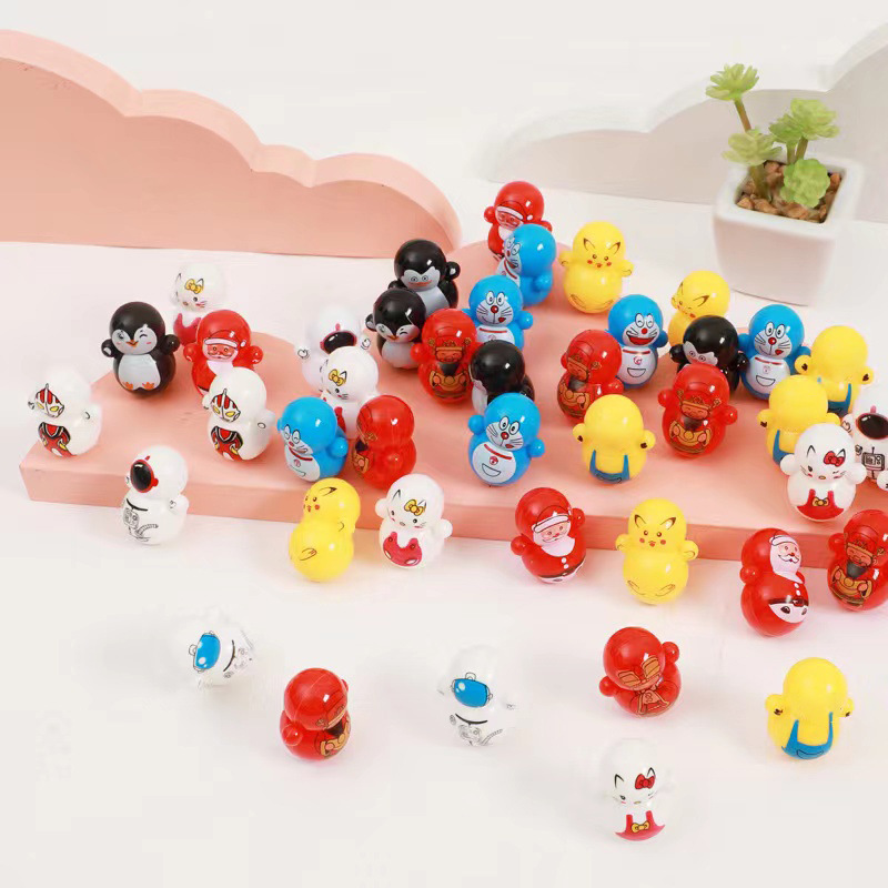 Aibeile Baby Tumbler Toy Kids Fashion Santa Claus Mini Cute Desktop Toy  Figurine for Baby
