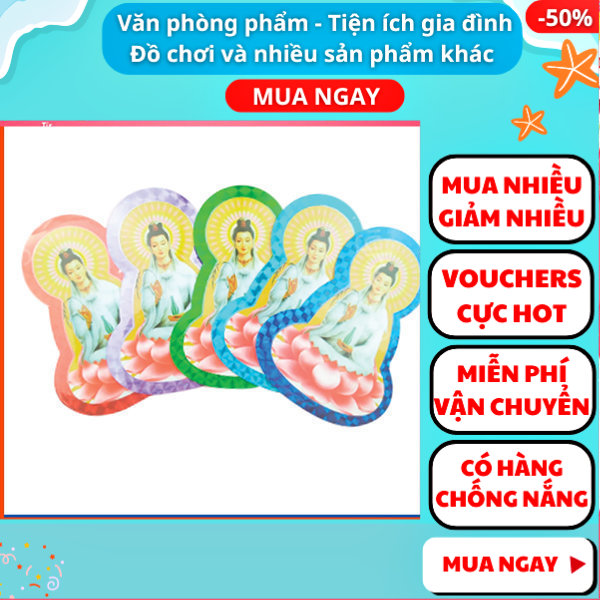 Bộ 2 Miếng dán decal Phật Bà Quan Âm tọa sen ✔miếng dán ô tô ✔miếng dán xe hơi ✔miếng dán kính ✔miếng dán xe máy ✔Aplusmart