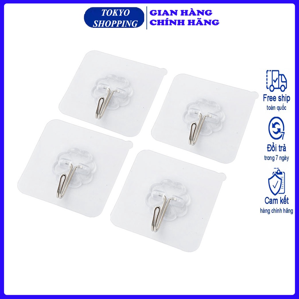 Set 5 móc dán tường siêu dính 6x6cm