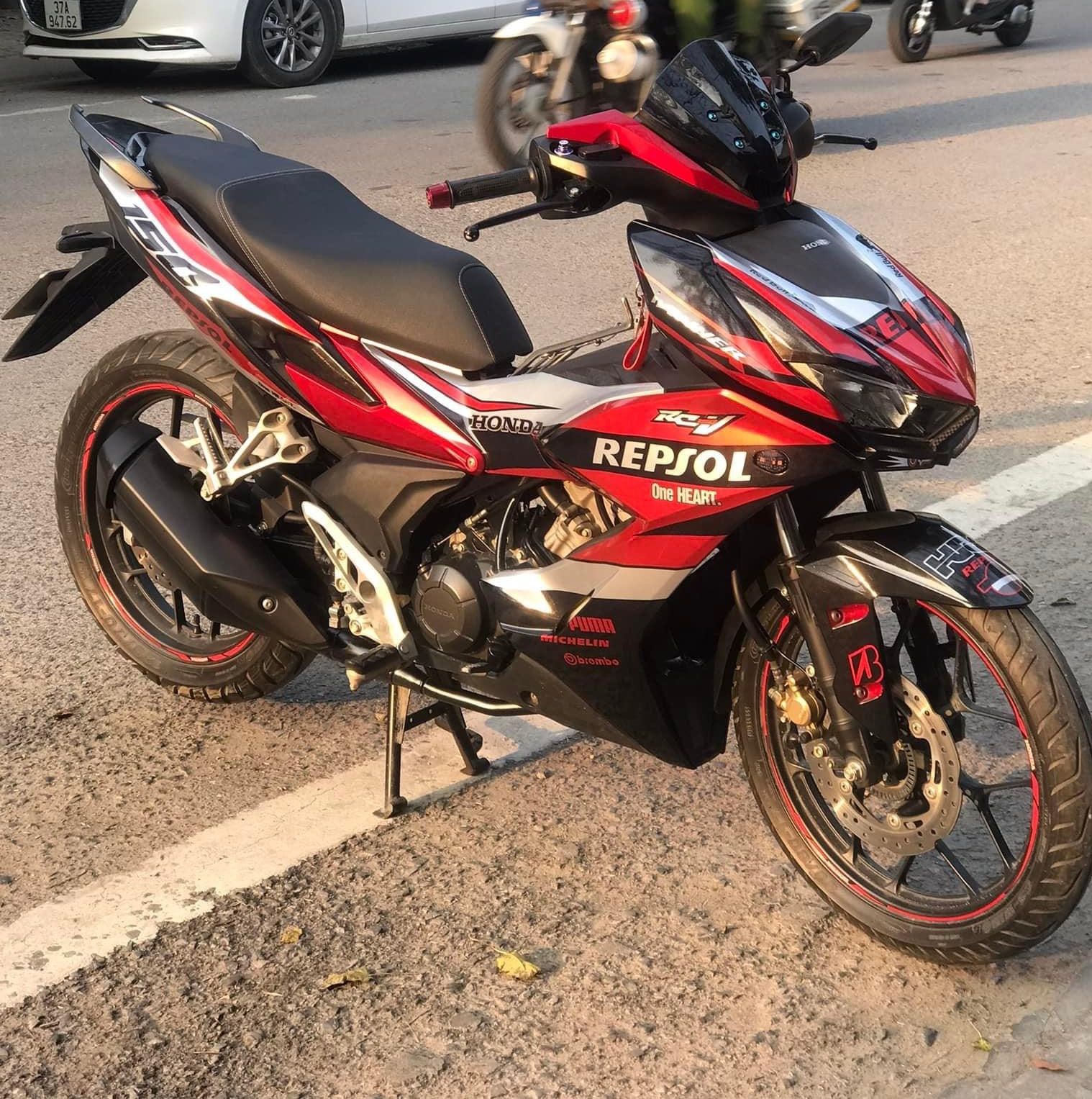 Tem Trùm Winner X đen đỏ REPSOL,Team Decal WinX