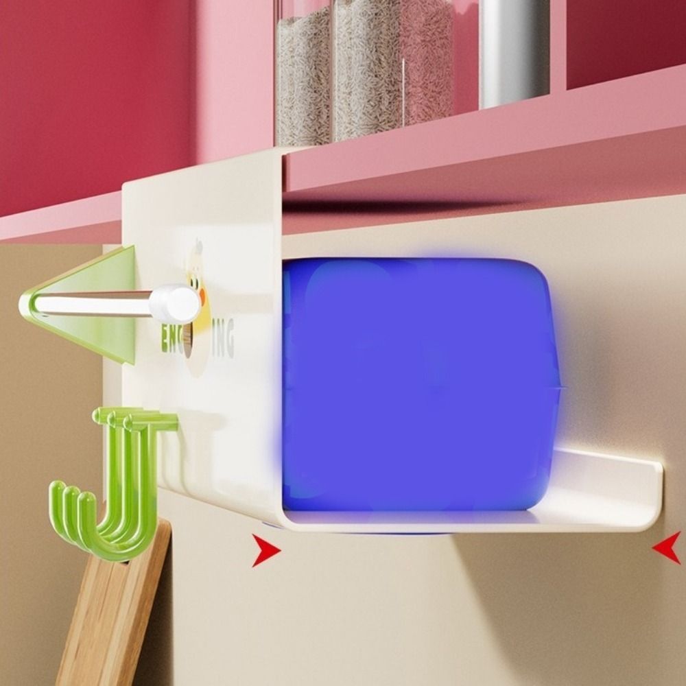 Multi-Purpose Plastic Upside-Down Paper Towel Rack Wall Mounted Large ...