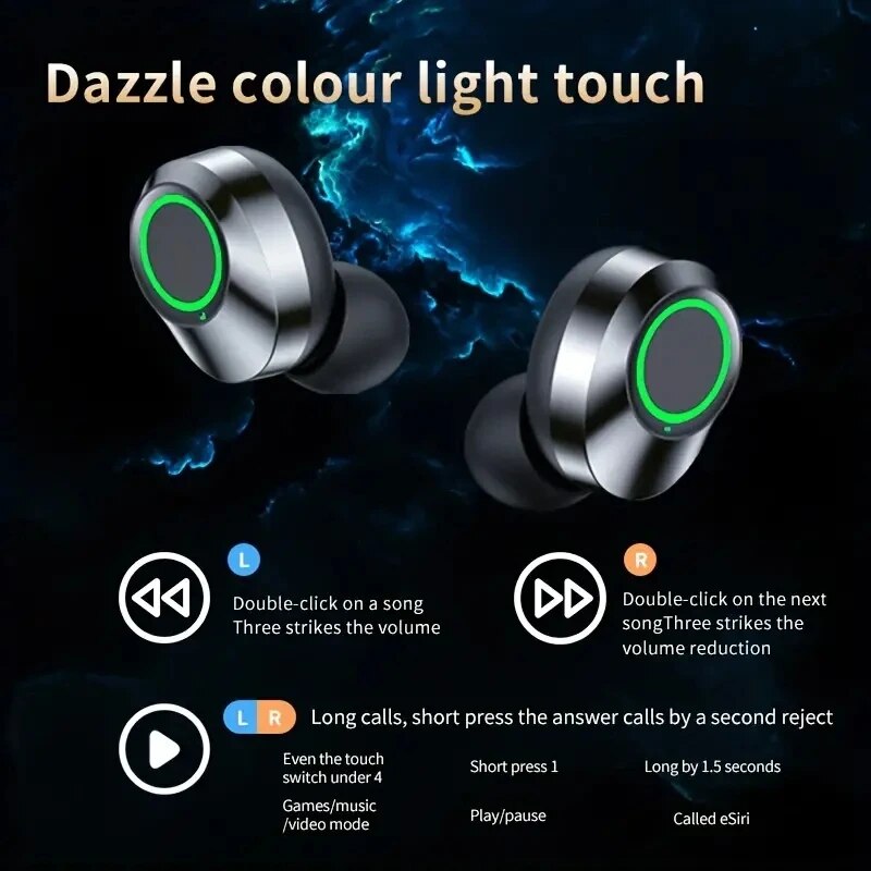 TWS Wireless Headphones Stereo HiFi Headset With Microphone Bluetooth Earphone Noise Reduction Earbuds，For Xiaomi Samsung Phone. 