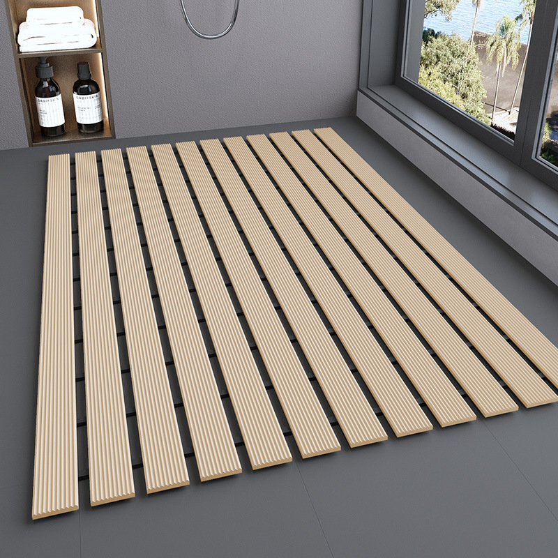 Bathroom Safety Pvc Bath Mat Hollow Out Massage Non-Slip Waterproof Anti-Bacterial Gripping Mildew Resistant Eco-Friendly Extra Long Supplies Shower Bath Rug Bath Tub Mat Shower Mat