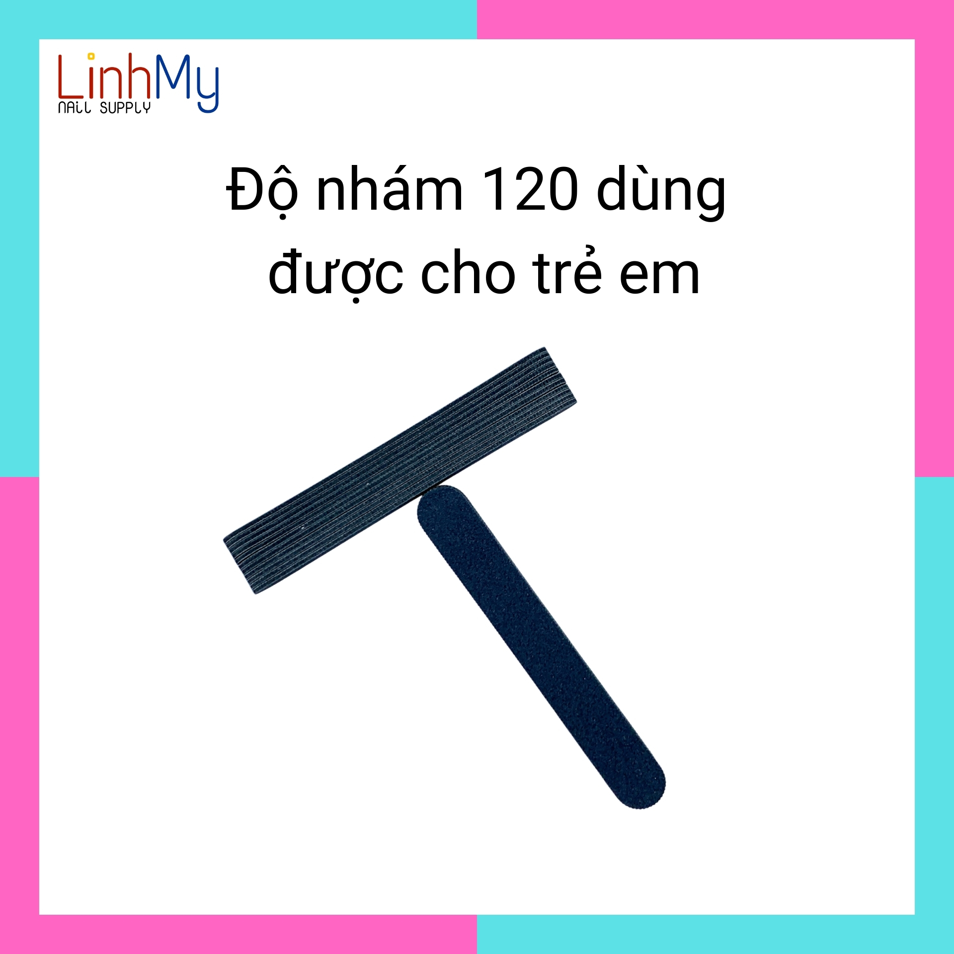 Dũa móng tay mini màu đen nhám mịn