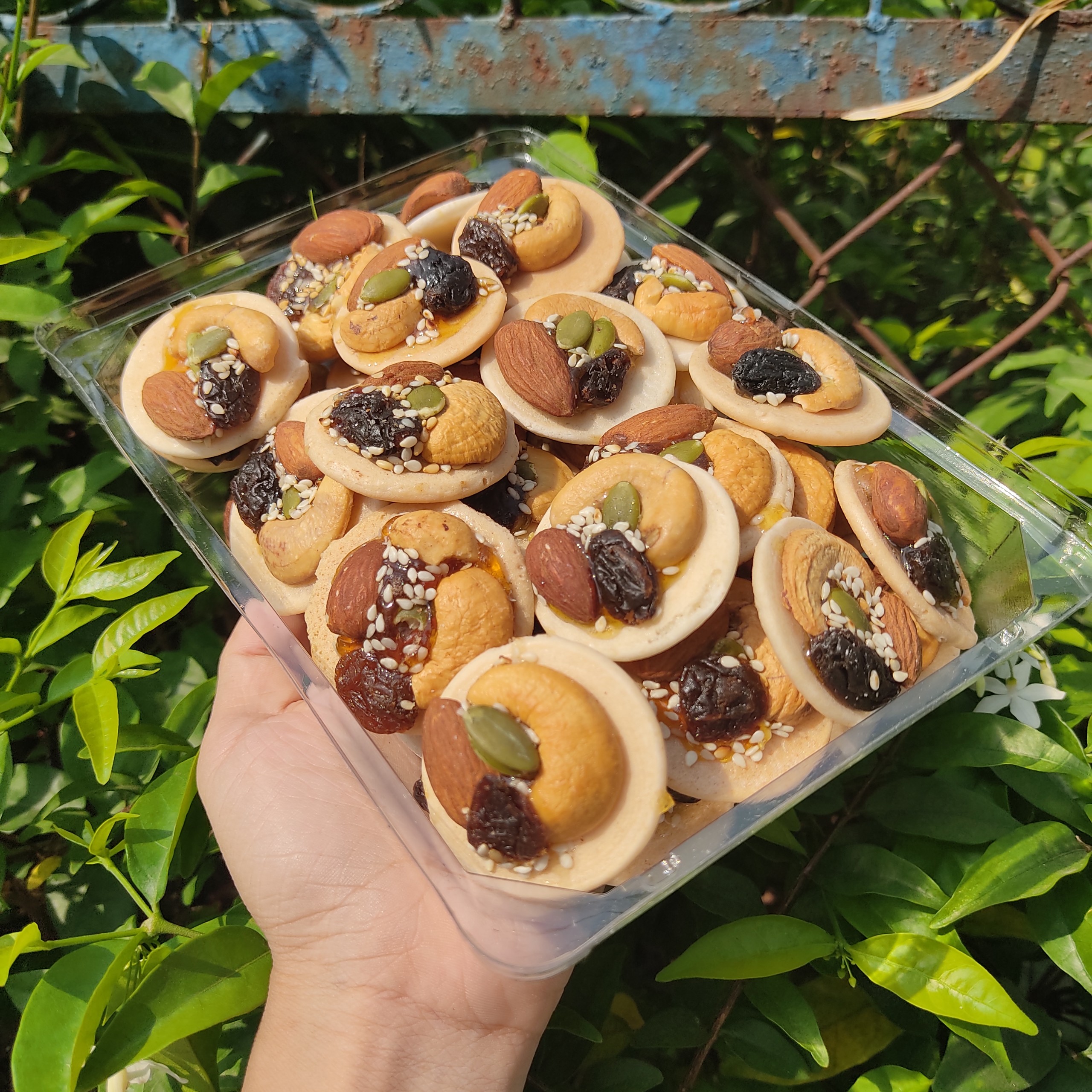 500GR BÁNH ĐỒNG TIỀN MIX HẠT