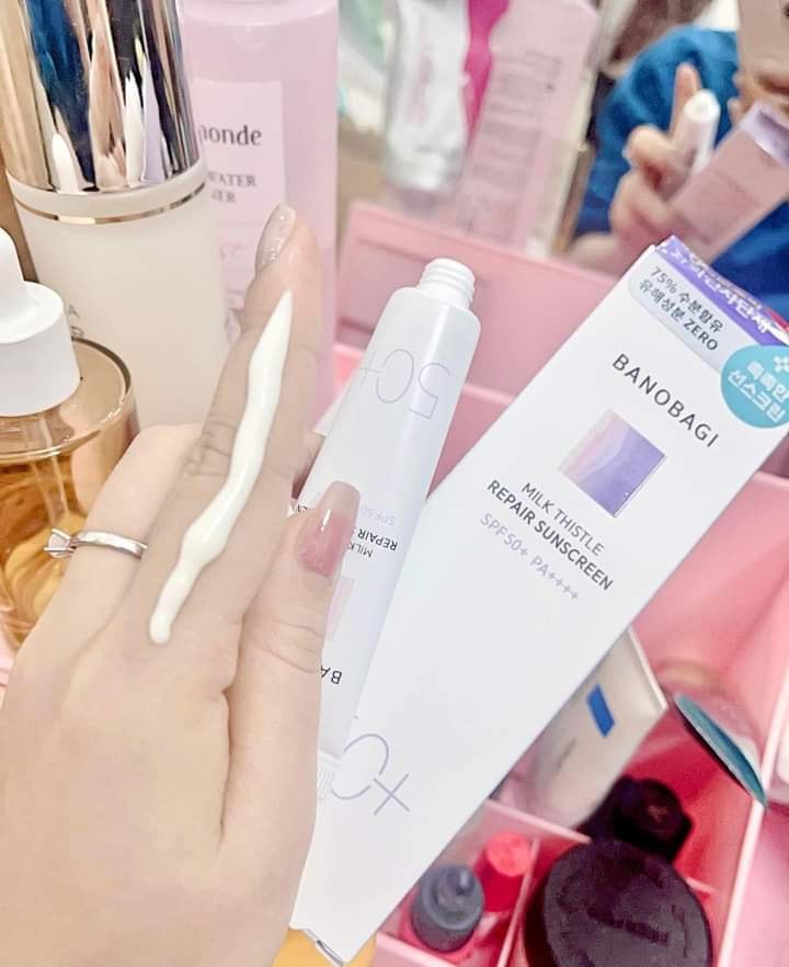 Kem chống nắng banobagi sunscreen spf 50+ pa++++ milk thistle repair sunscreen 50ml