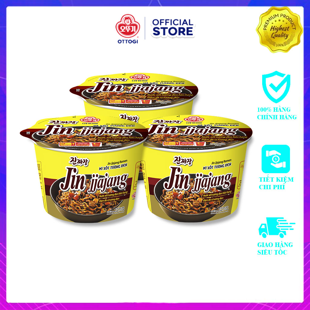 Combo 3 tô Mì Xốt Tương Đen Otoki 115g