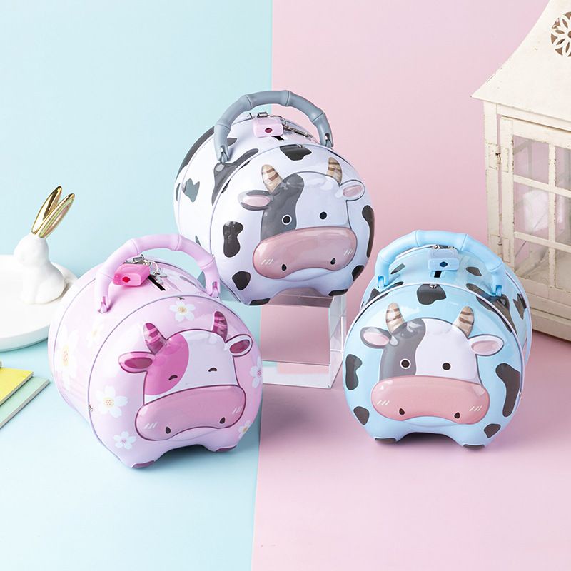 Khoá két sắt hình con bò sữa dễ thương cho bé