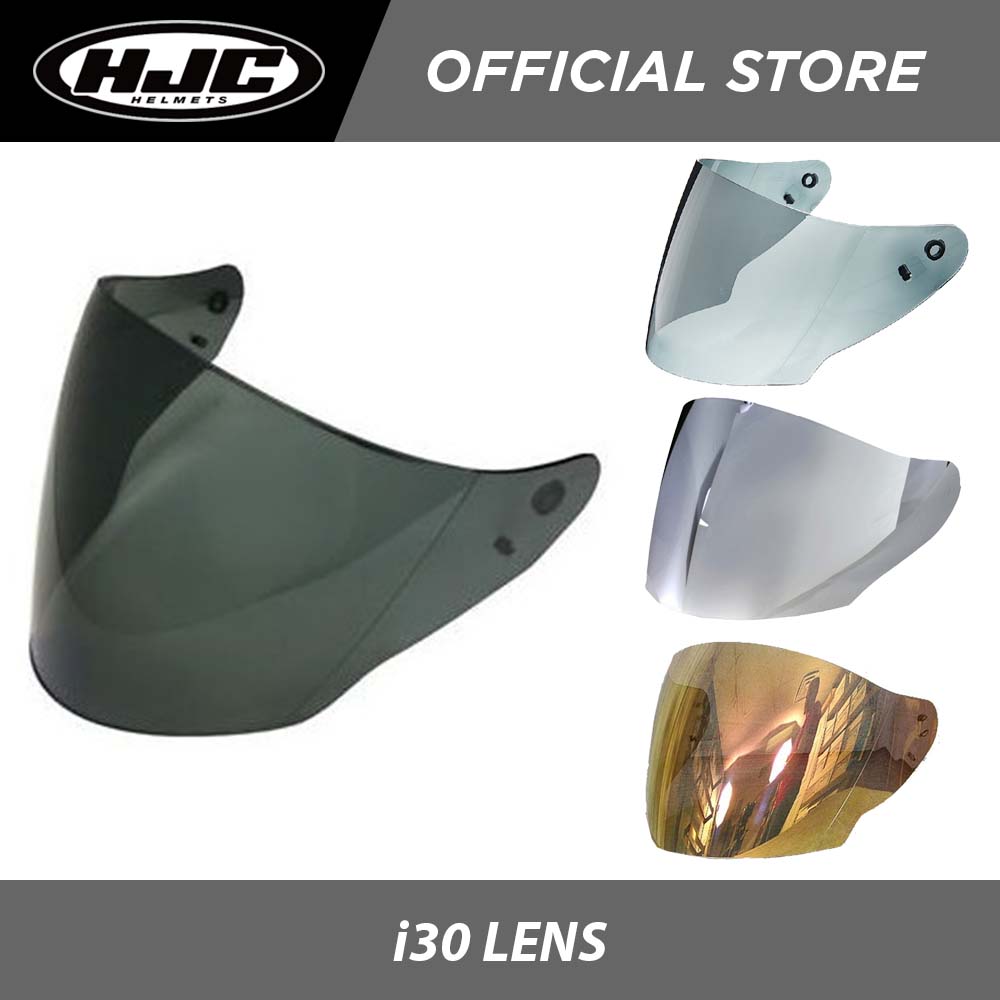 HJC Helmet Face Shield Lens for i30 Dark Smoke, Smoke, Iridium Silver