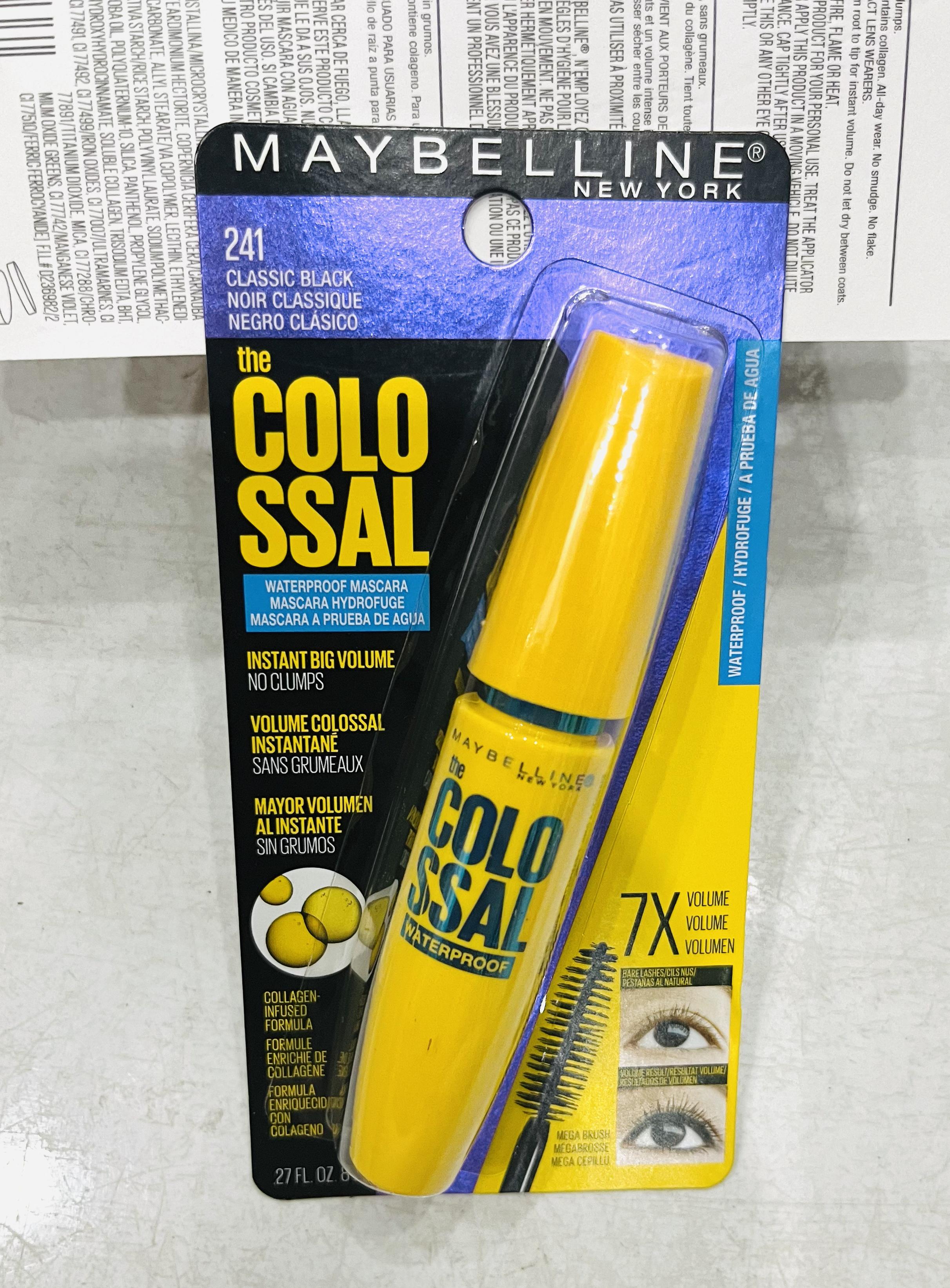 [HCM] 1 CÂY MASCARA ( CHUỐT MI) MAYBELLINE NEW YORK THE COLOSSAL WATERPROOF 7X(8ml) - Chọn 241 hoặc 240