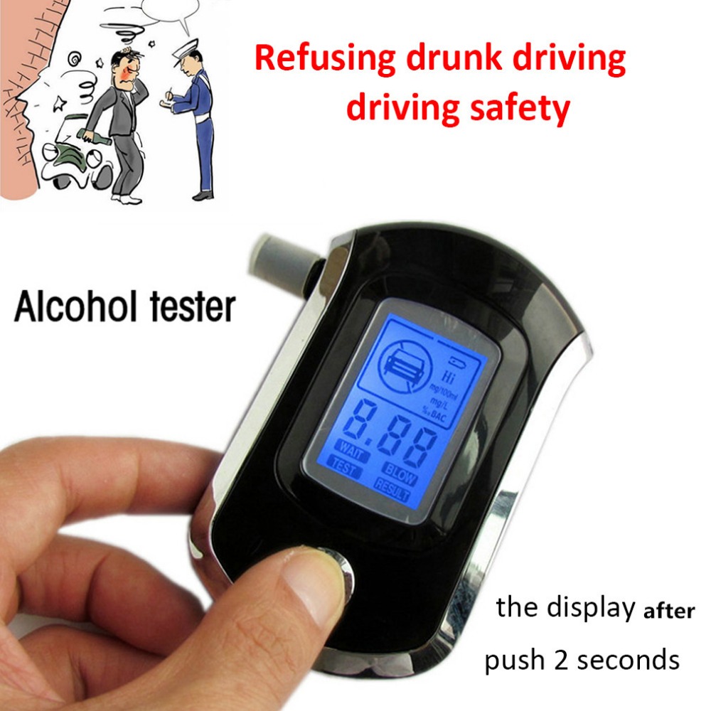 Professional LCD Backlight Display Detector Digital Breath Alcoholmeter Tester Auto Driving Safety Detection Device Tool