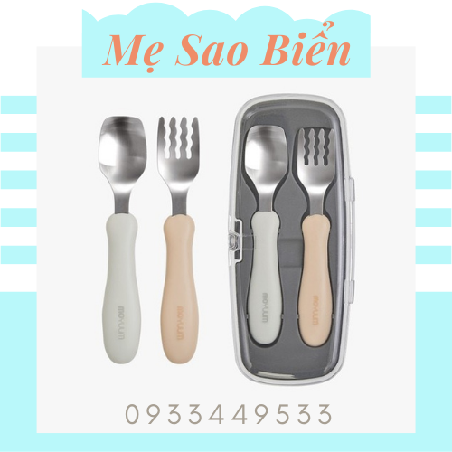 Set thìa nĩa ăn dặm cho bé MOYUUM