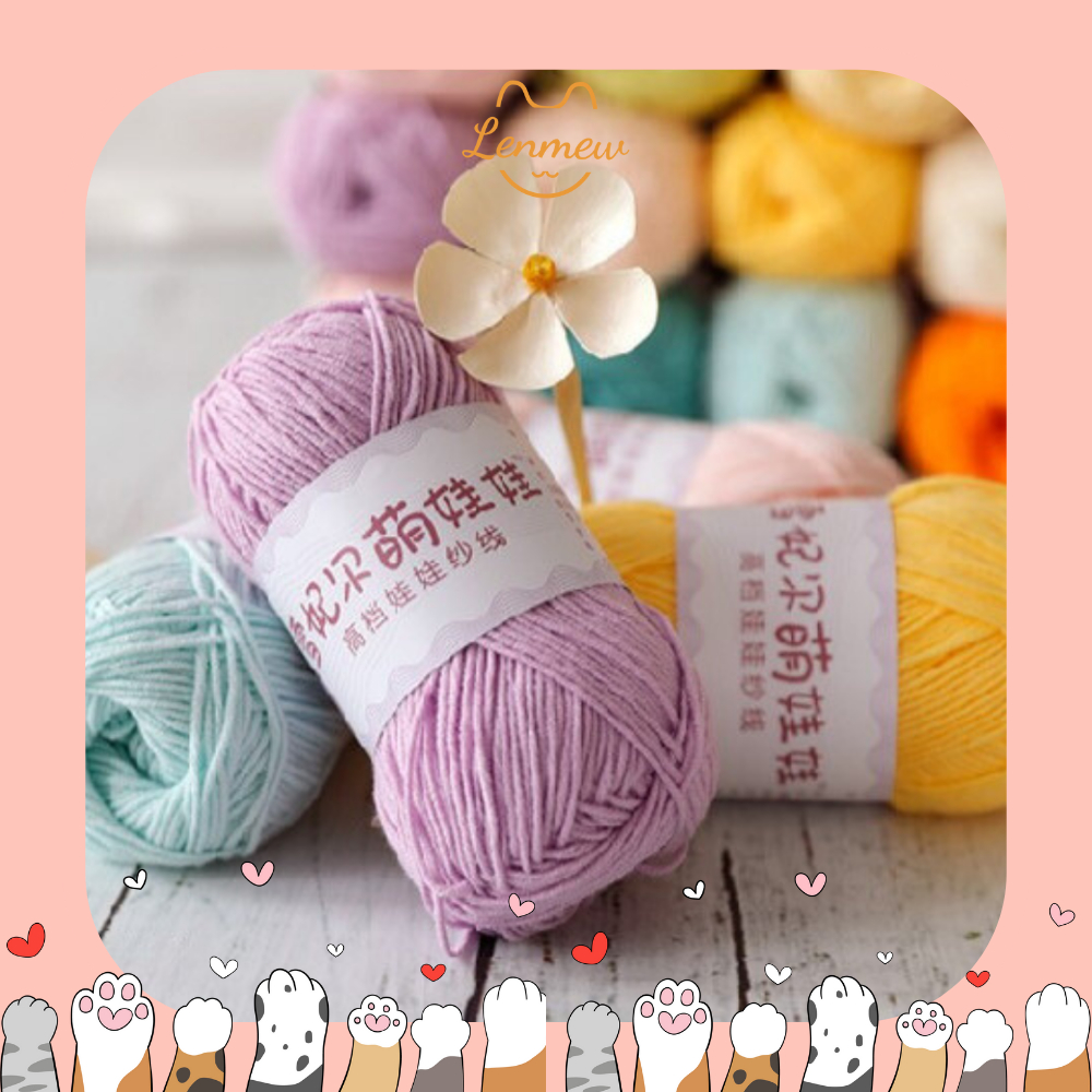 Len Baby Yarn Chính Hãng (Cuộn 40G) (Bảng Màu 51 - 67)