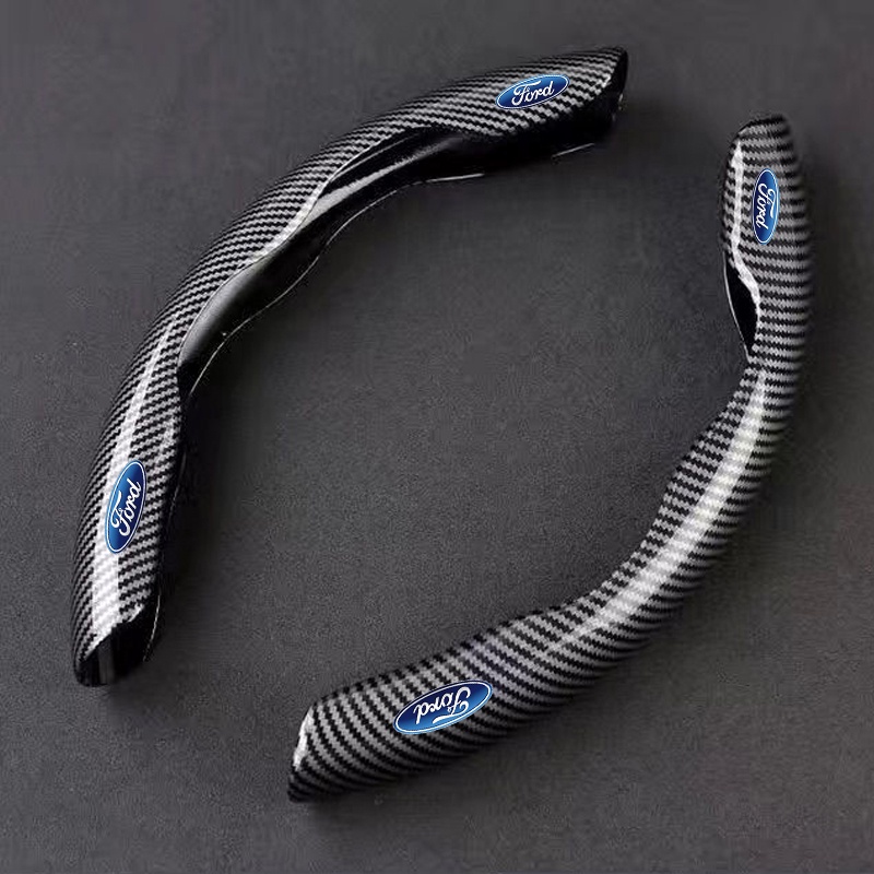 Ford Carbon Fiber Steering Wheel Cover Anti Slip Car Steering Wheel Protector Cover For Ford Ranger Raptor Territory EcoSport Everest Bronco Mustang Explorer