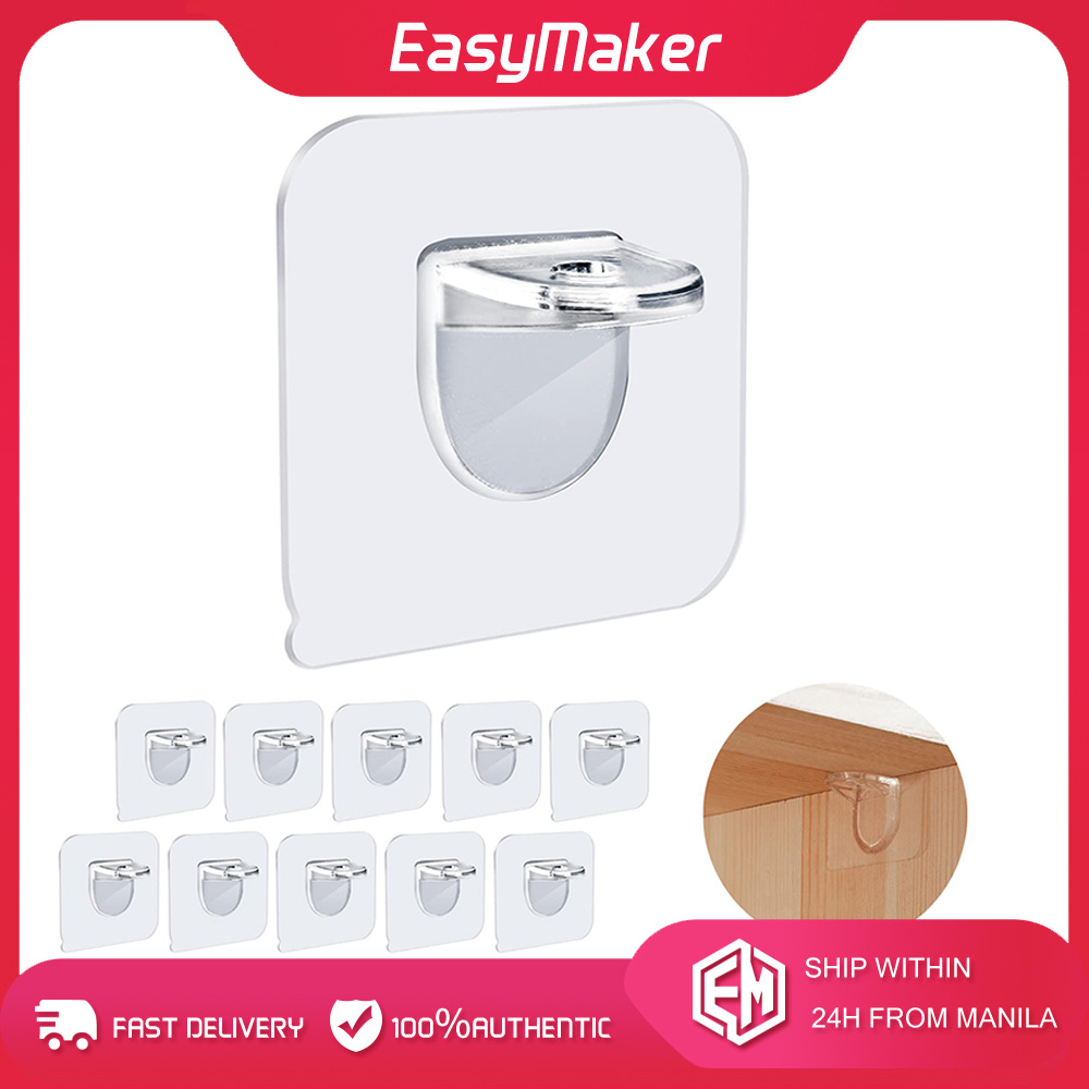 10Pcs Shelf Support Pegs Self Adhesive PunchFree Pegs Shelf