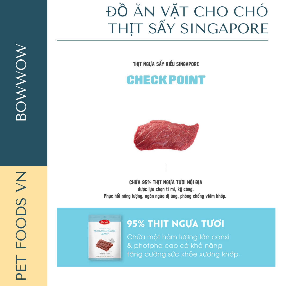 Thịt sấy kiểu Singapore cho chó BOWWOW 70g