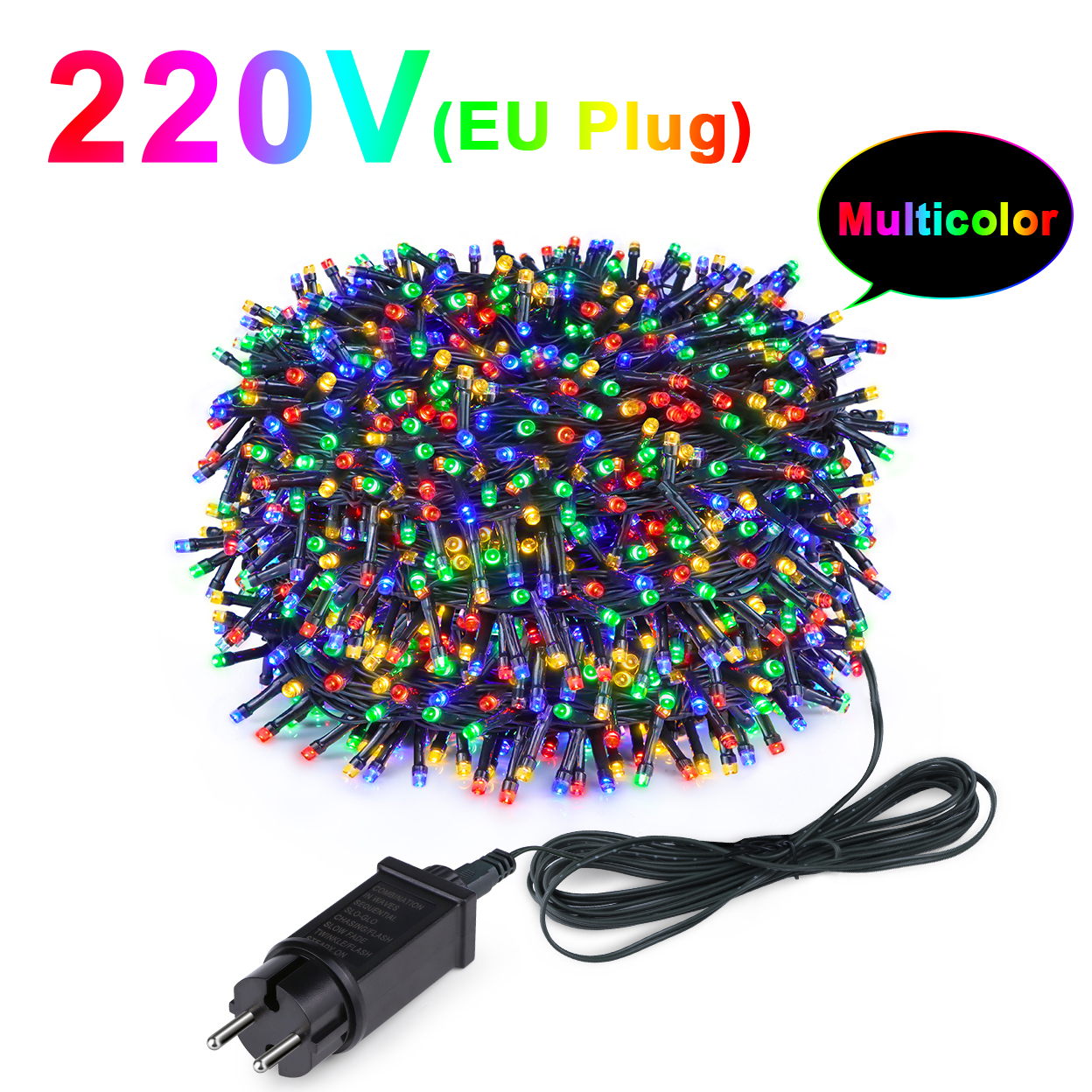 Decorative Led String Christmas Lights Outdoor 100M 50M Fairy 8 Mode ...