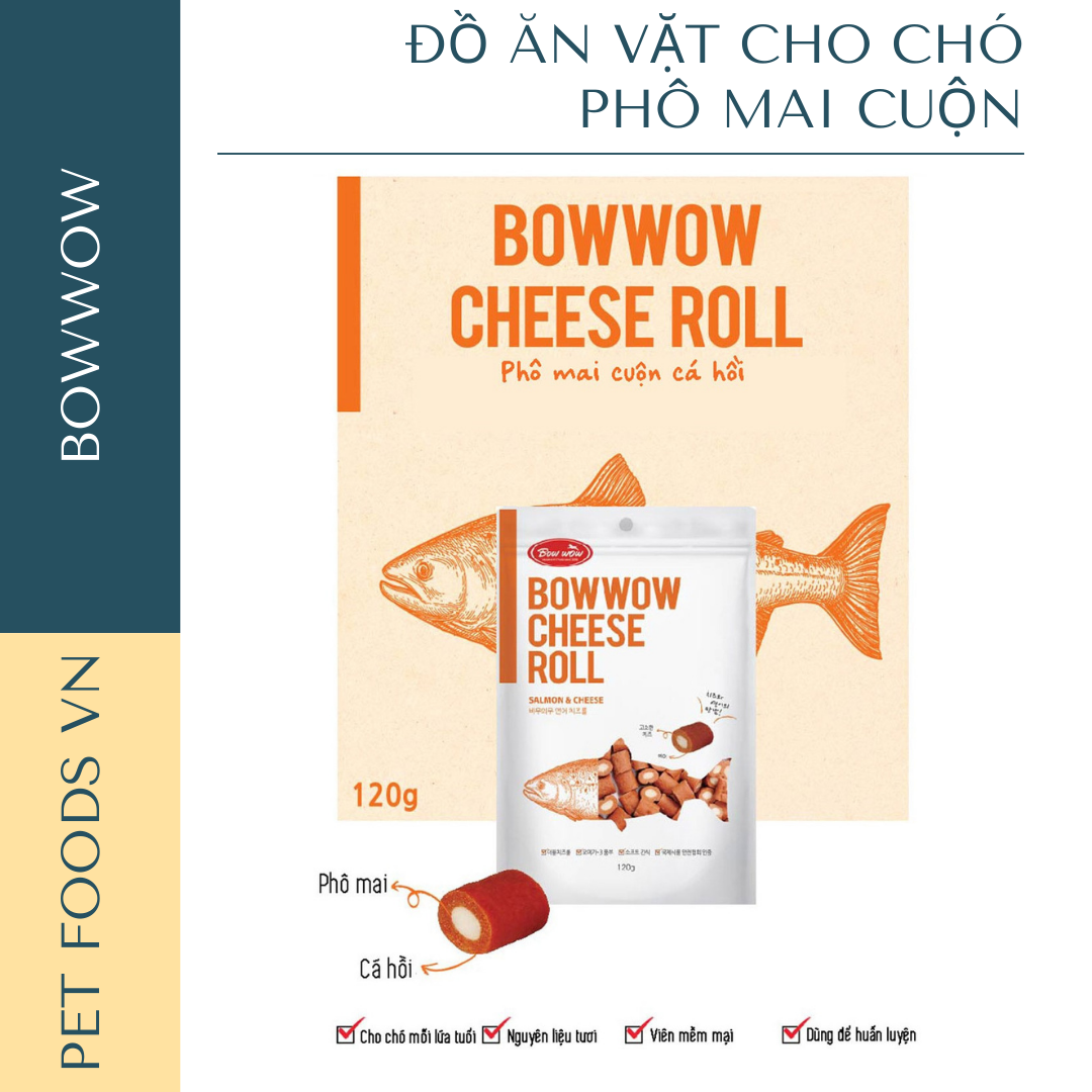 Phô mai cuộn cho chó BOWWOW 120g