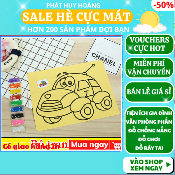 Combo 3 bộ tranh cát nhiều hình, tranh cát tập cho bé tô màu nhiều mẫu đẹp, tranh cát khổ a4 nền vàng cho bé giá rẻ, tranh cát nhiều hình cho bé thỏa sức sáng tạo, tranh cát a4 có kèm cát, tranh cát cho bé nhiều hình - Phát Huy Hoàng