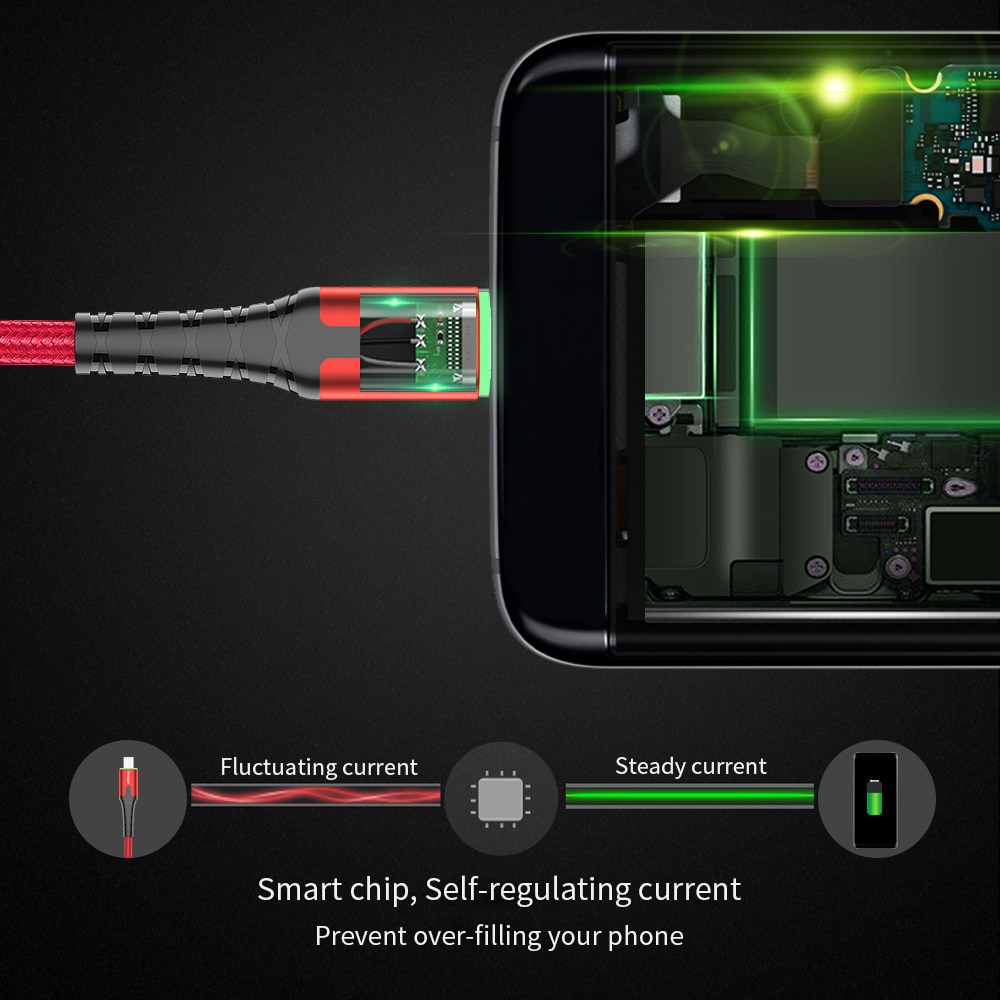 Essager Cáp Micro USB 2.4A sạc nhanh 3M MicroUSB cáp cho Huawei Xiaomi Dây dẫn điện thoại Android sạc cáp dữ liệu di động