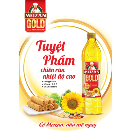 [Combo 2 Chai] Dầu ăn Meizan Gold 1L