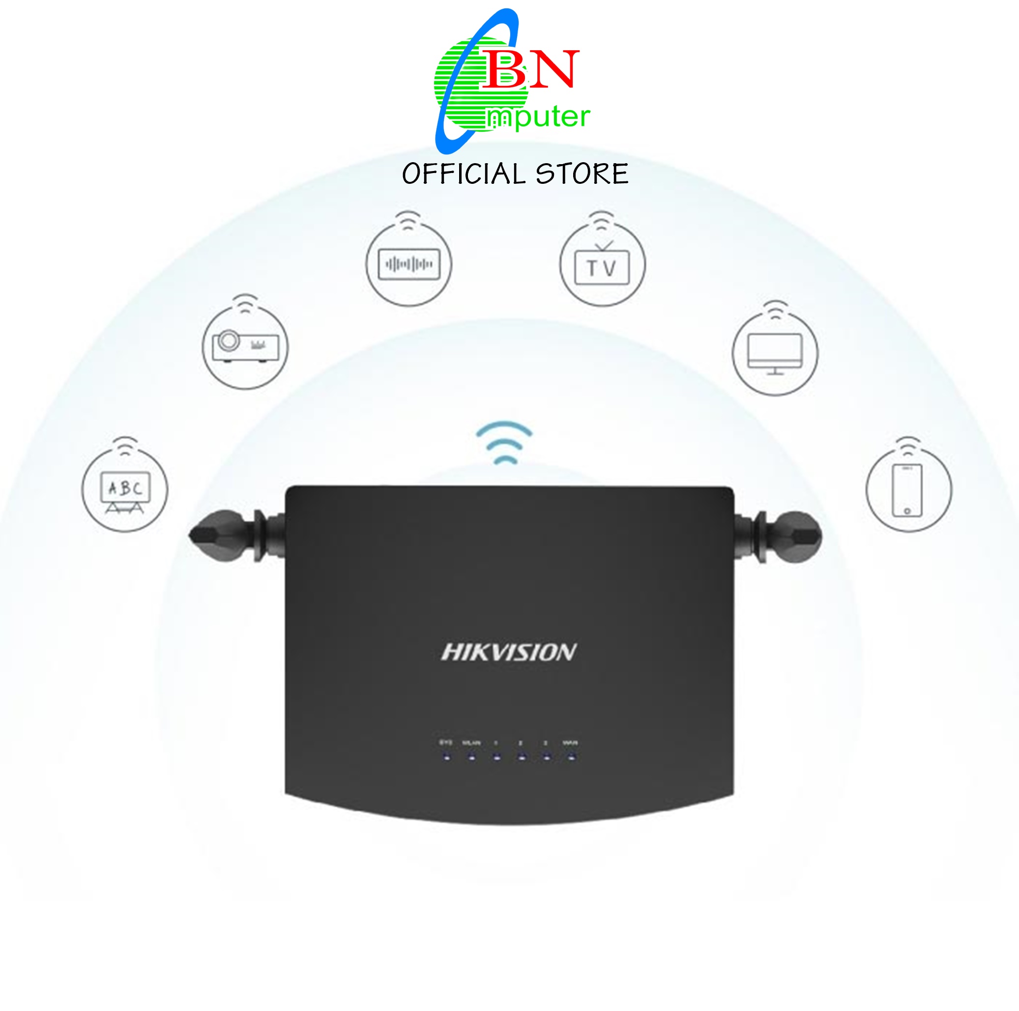 Bộ phát wifi Hikvision 2 râu DS-WR3N tốc độ 300Mbps