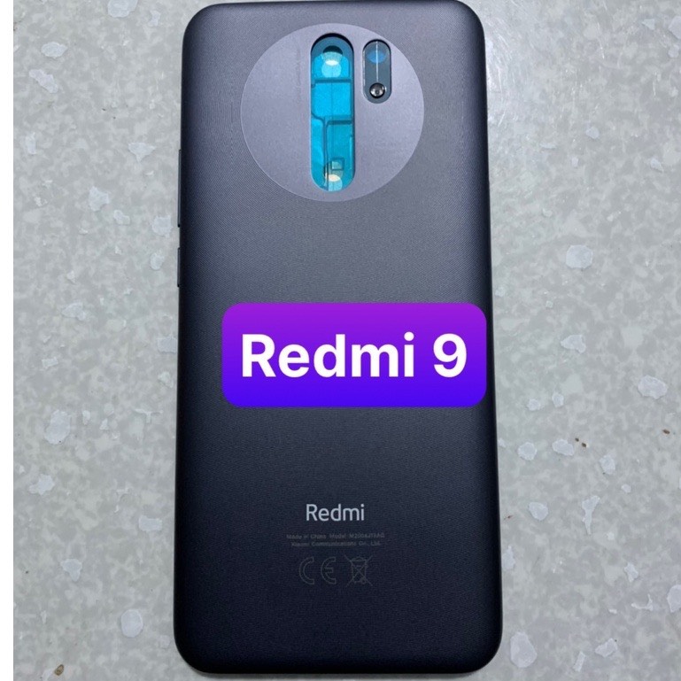 bộ xương vỏ zin xiaomi redmi 9 gồm( kính cam,phím bấm,lưng,sườn)