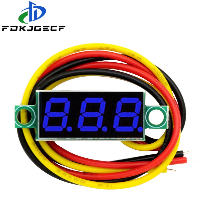 0.28 inch DC 0-100V 3-Wire Mini Đo vôn kế Vôn kế Màn hình LED Bảng điều khiển kỹ thuật số vôn kế đồng hồ dò công cụ GIÁM SÁT MẠCH tích hợp