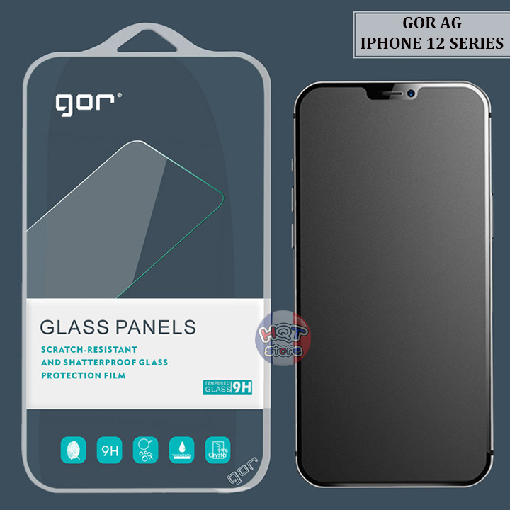 Kính cường lực chống vân tay full màn Gor AG cho IPhone 12 Pro Max / 12 Pro / 12 / 12 Mini
