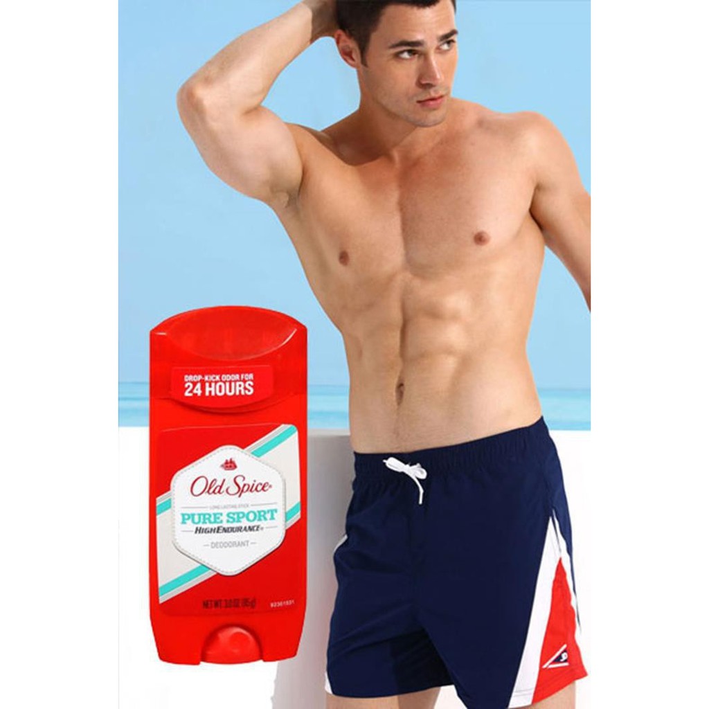 [Không Muối Nhôm - Aluminum Free] Lăn Khử Mùi Nam Dạng Sáp Old Spice Pure Sport High Endurance Deodorant 85g