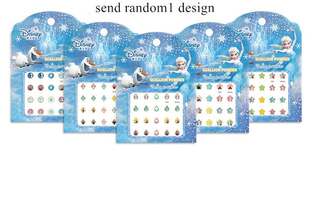 Disney Princess Earring Stickers Girl Makeup Toy Frozen Sofia Mermaid Ear Stickers