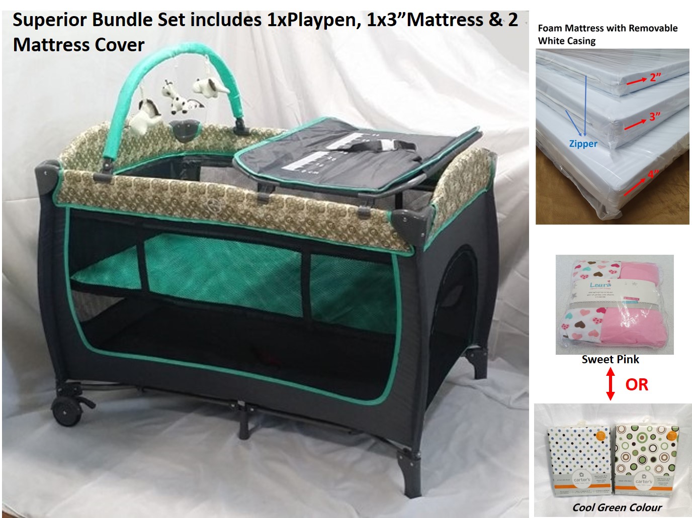 playpen with changing table