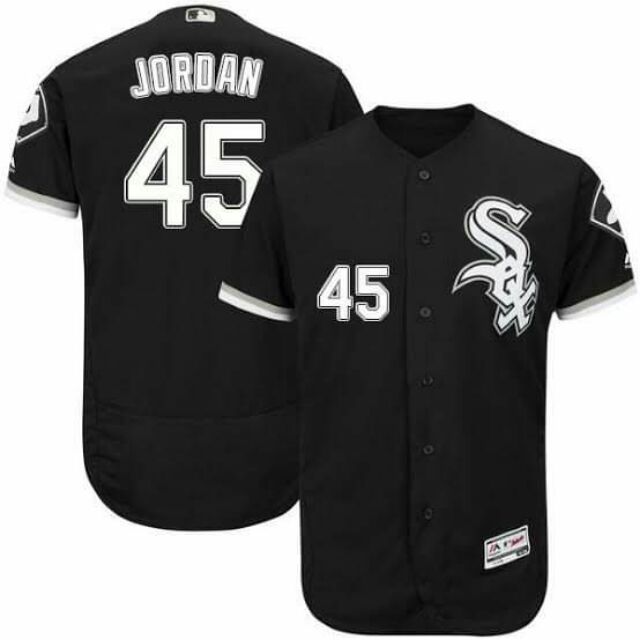 Men's White Sox #45 MLB Baseball Shirt Black Jersey