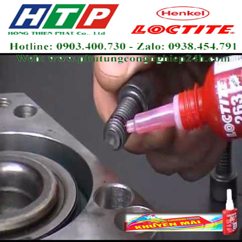 keo dán Loctite 263 loại 50ml màu đỏ