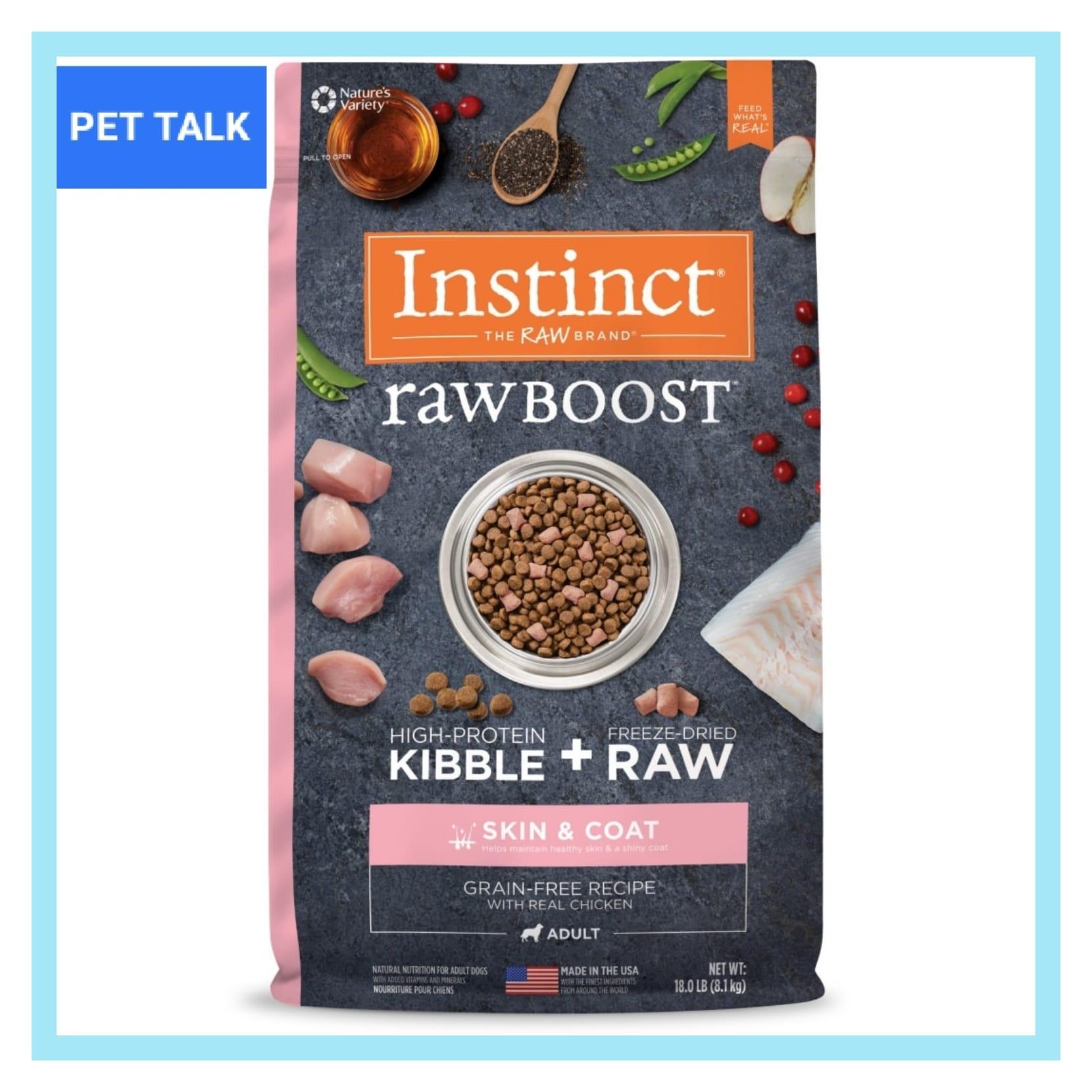 Instinct Kibble + Raw Skin & Coat Dog Dry Food 1.8 Kg SKU59020 Lazada