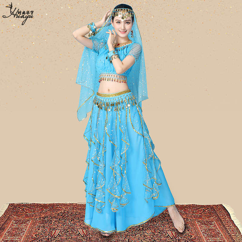 Womens Clothes Clearance Black and Friday Deals 2023 asdoklhq 2023 Womens  Plus Size Clearance Women Belly Dance Outfit Costume India Dance Clothes  Top+Pants Sky Blue 
