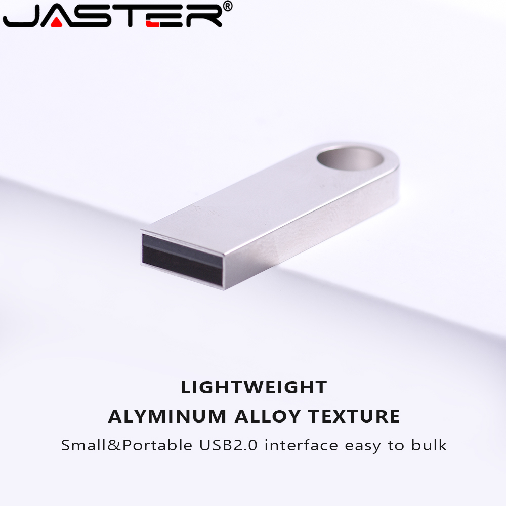 JASTER Metal 10 PCS LOT Mini 2.0 USB Flash Drive 128GB Free Key Ring Memory Stick 64GB Creative Business Gift Pen Drive 32GB 8GB. 