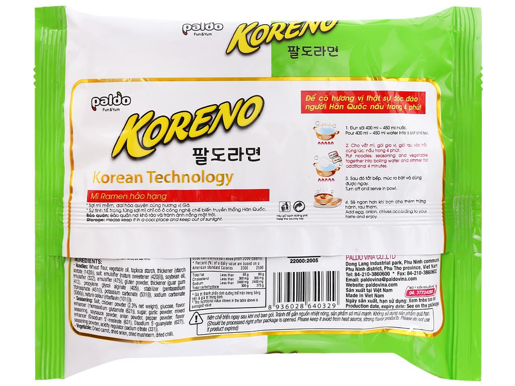 Mì Koreno Vị Gà Gói 100g