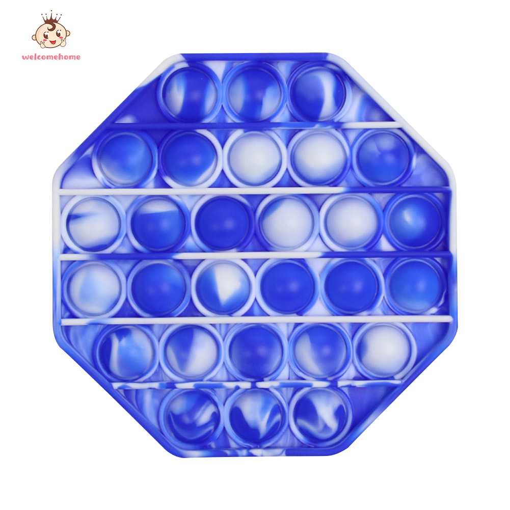 Silicone Push Pop Bubble Sensory Fidget Toys Compression Anxiety Stress Reliever Hand Squeeze Toys