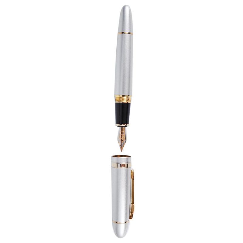 Jinhao 159 Tintenroller Weiß - Inklusive PU-Leder Etui, Elegantes Design Fürs Büro
