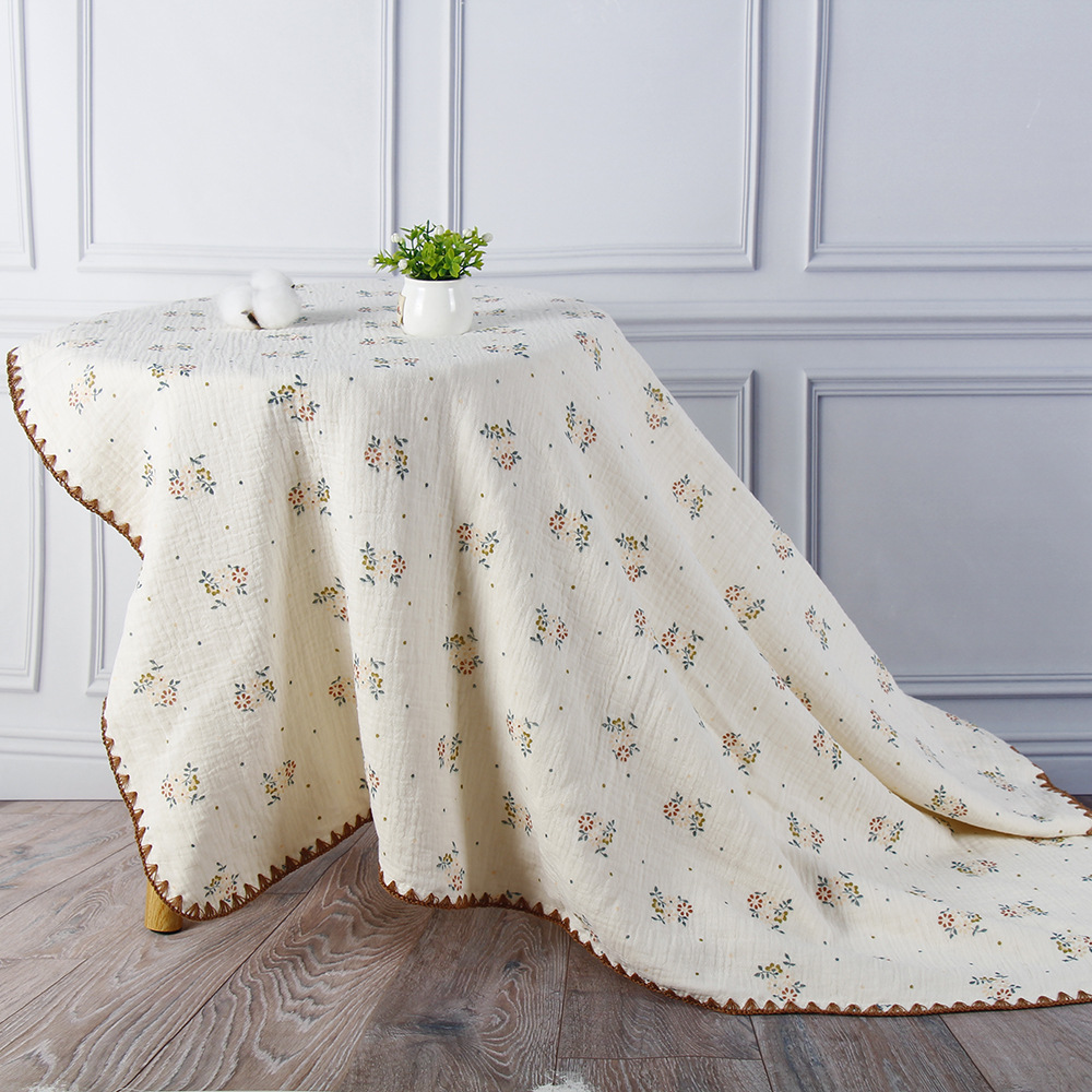 LAWKUL Babydecke 100x80cm - Baumwolle Wickeldecke Mit Bär Design