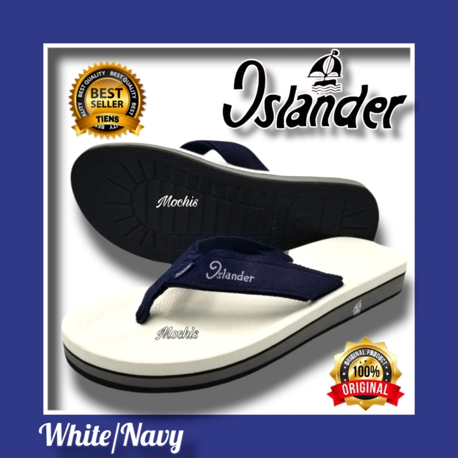 islander slippers white