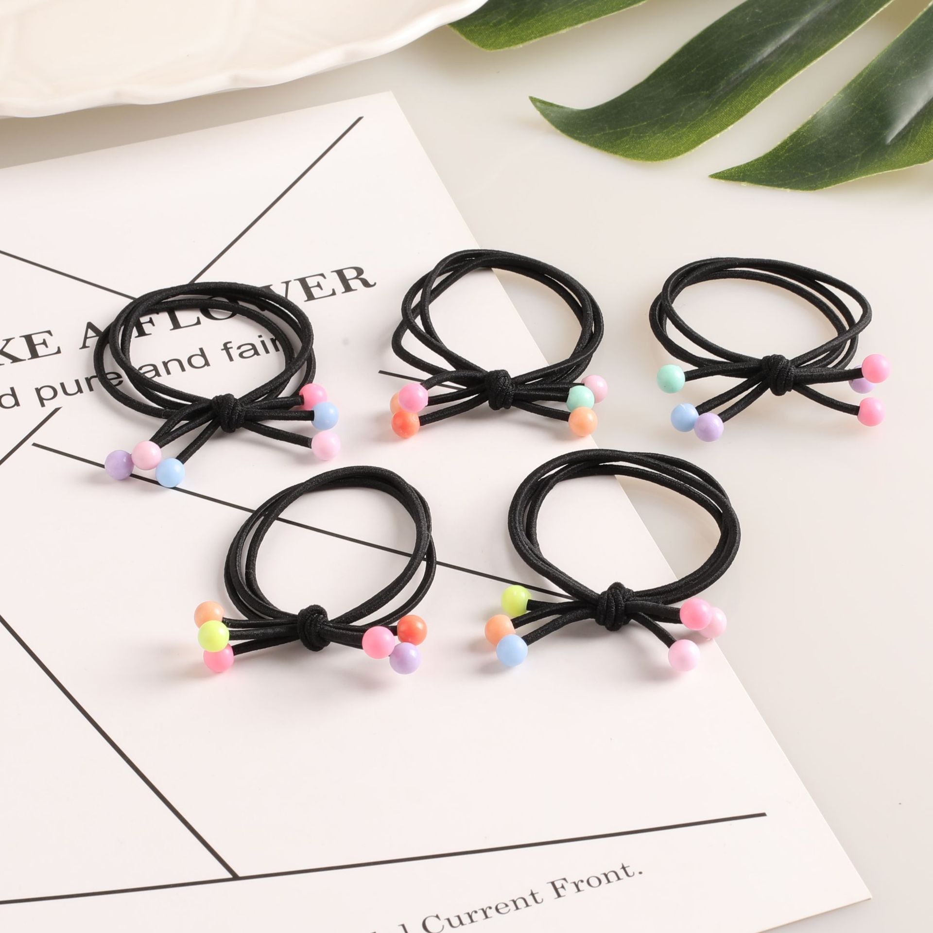 Sét 10 dây buộc tóc hạt nhỏ cherry siêu xinh