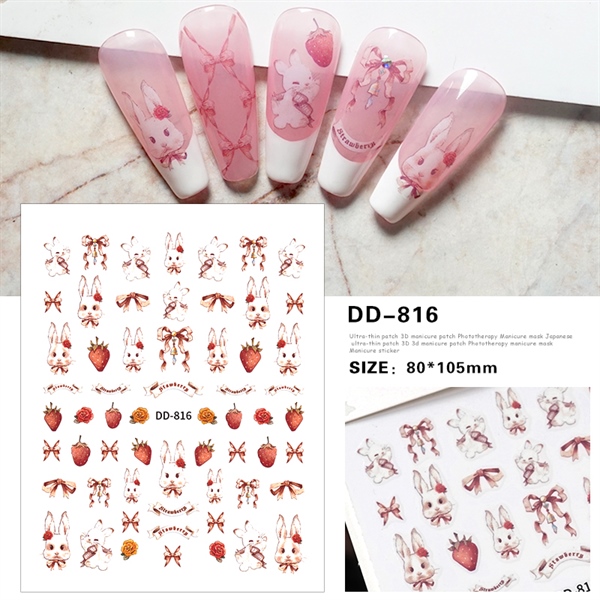 Stickers thỏ dán móng DD-816 (Miếng)